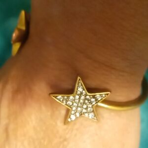 Star cuff bracelet crystal encrusted